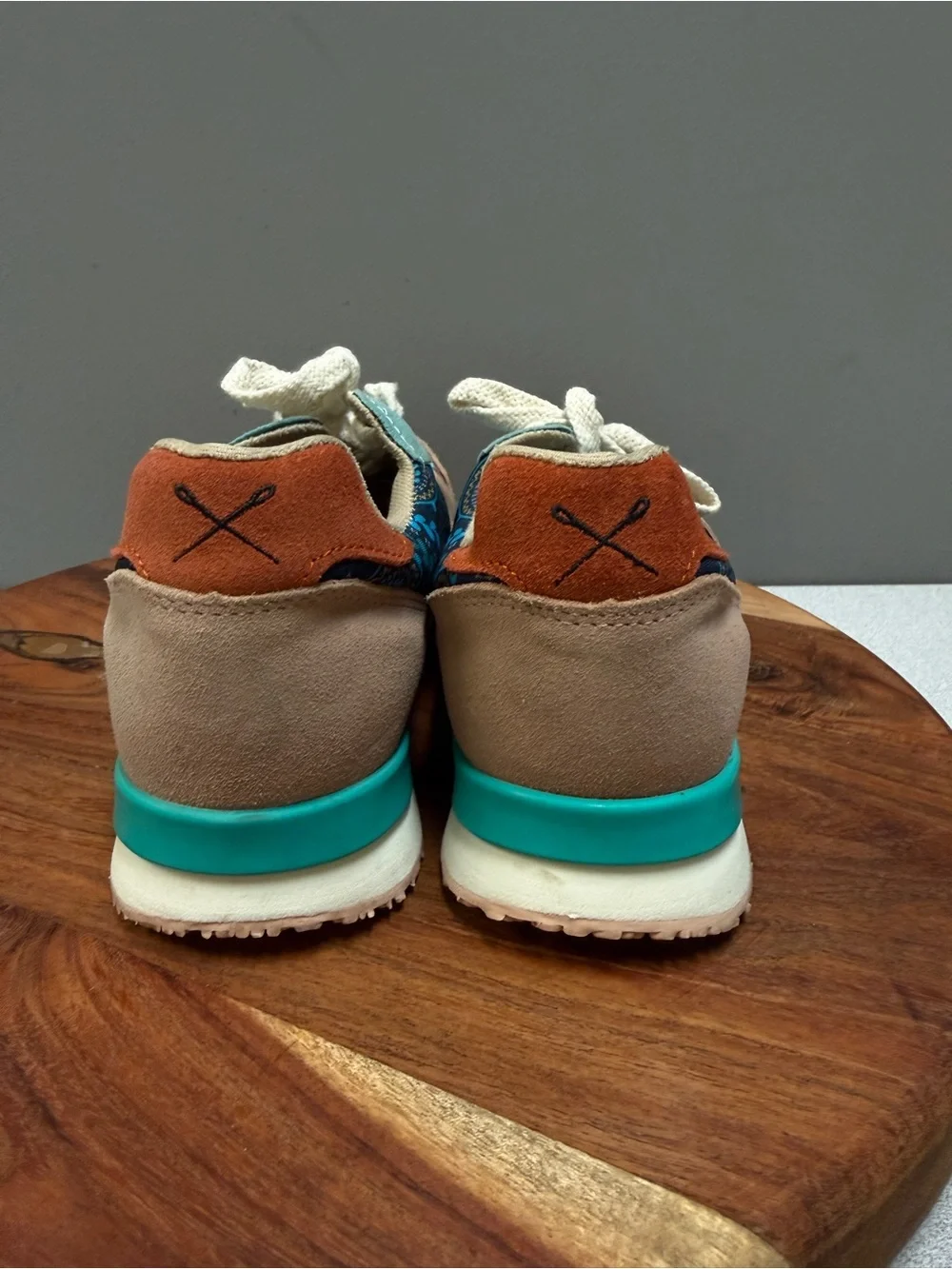 Inkkas Desert Landscape Sneakers | Southwestern Cactus Print Lace-Up Shoes sz 10 - Picture 12 of 13